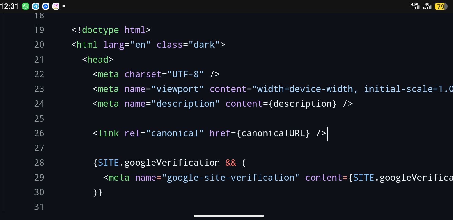 github.dev open in mobile Chrome, editing a .astro file